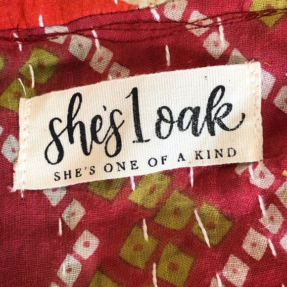 She’s 1 Oak She’s one of a kind multicolored open closure reversible kimono - Picture 5 of 8